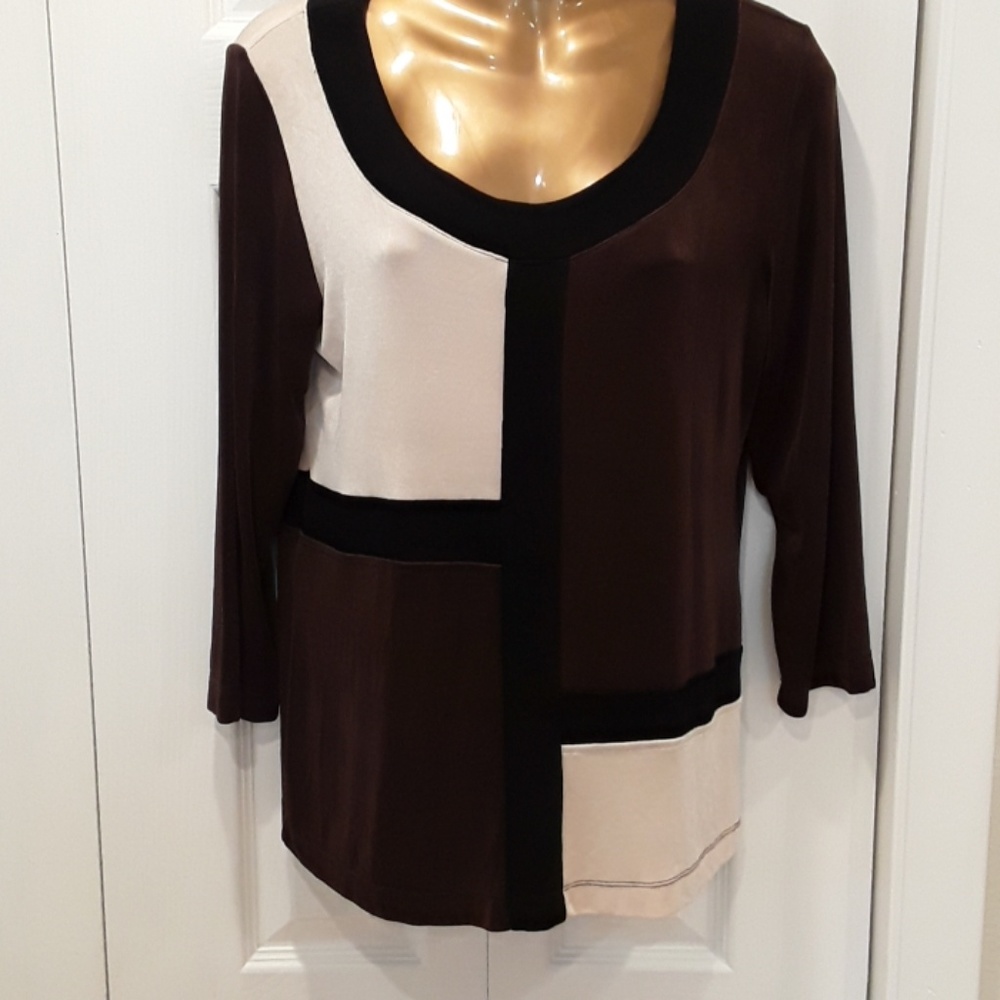 Chico's Travelers Colorblock Top 1 (M 8)